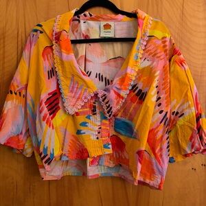 FARM Rio Multicolor Abstract Blouse